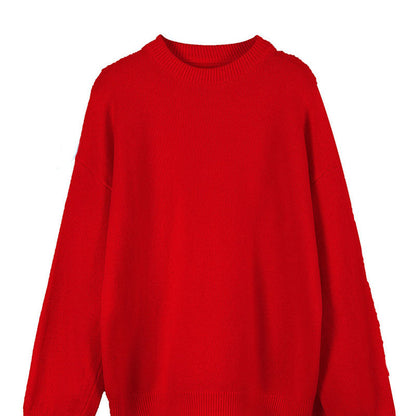 Fall Crew Neck Casual Thicken Warm Sweater