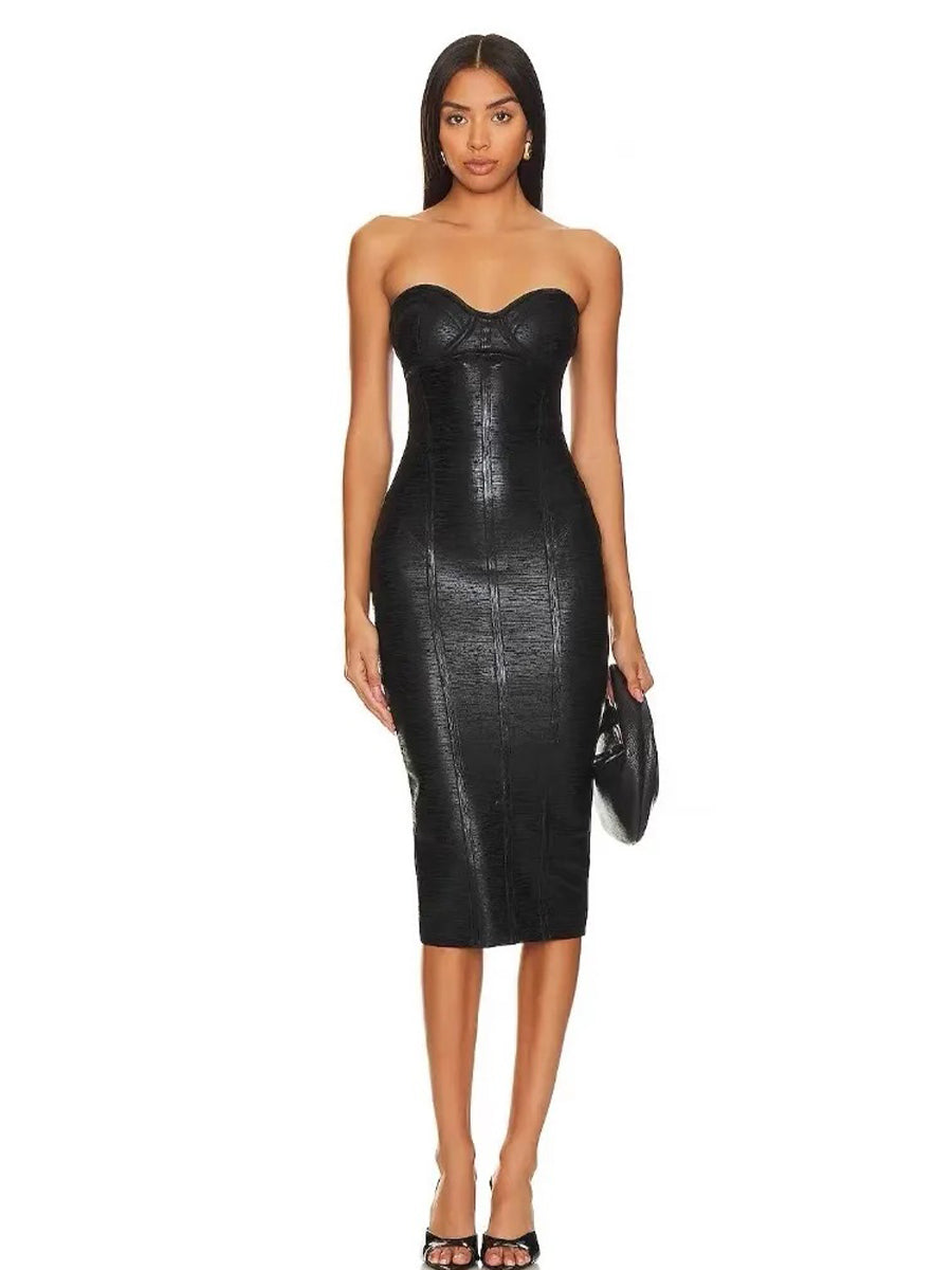 Coraline Midi Dress In Black