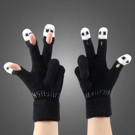 Kids Finger Touchscreen Knitted Gloves