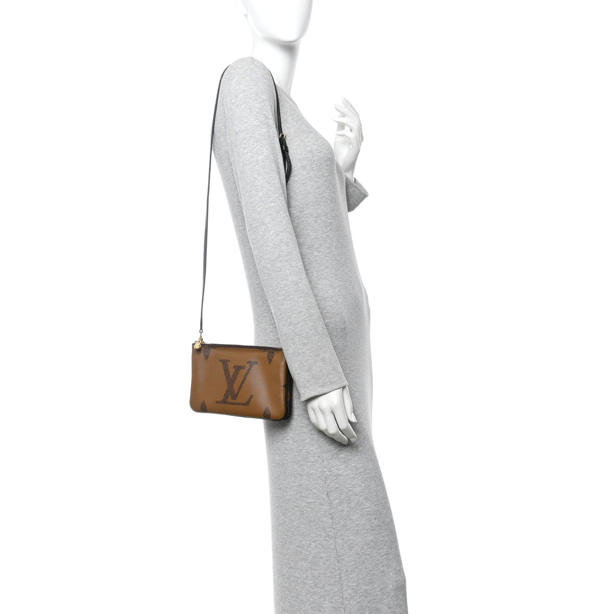 Reverse Monogram Giant Double Zip Pochette