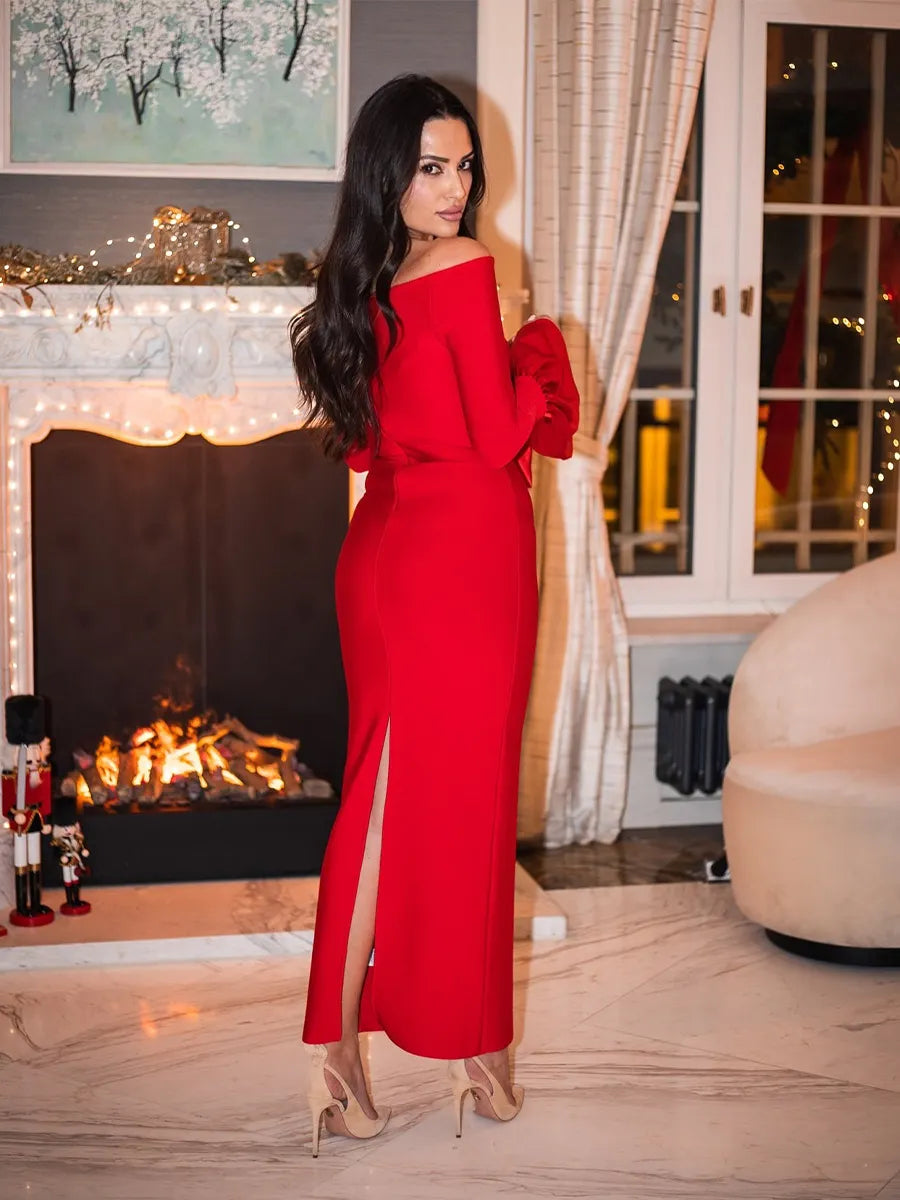 Iris Maxi Dress In Red