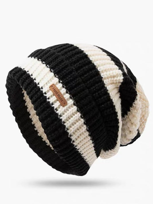 Haila - Cozy Striped Knitted Beanie for Women