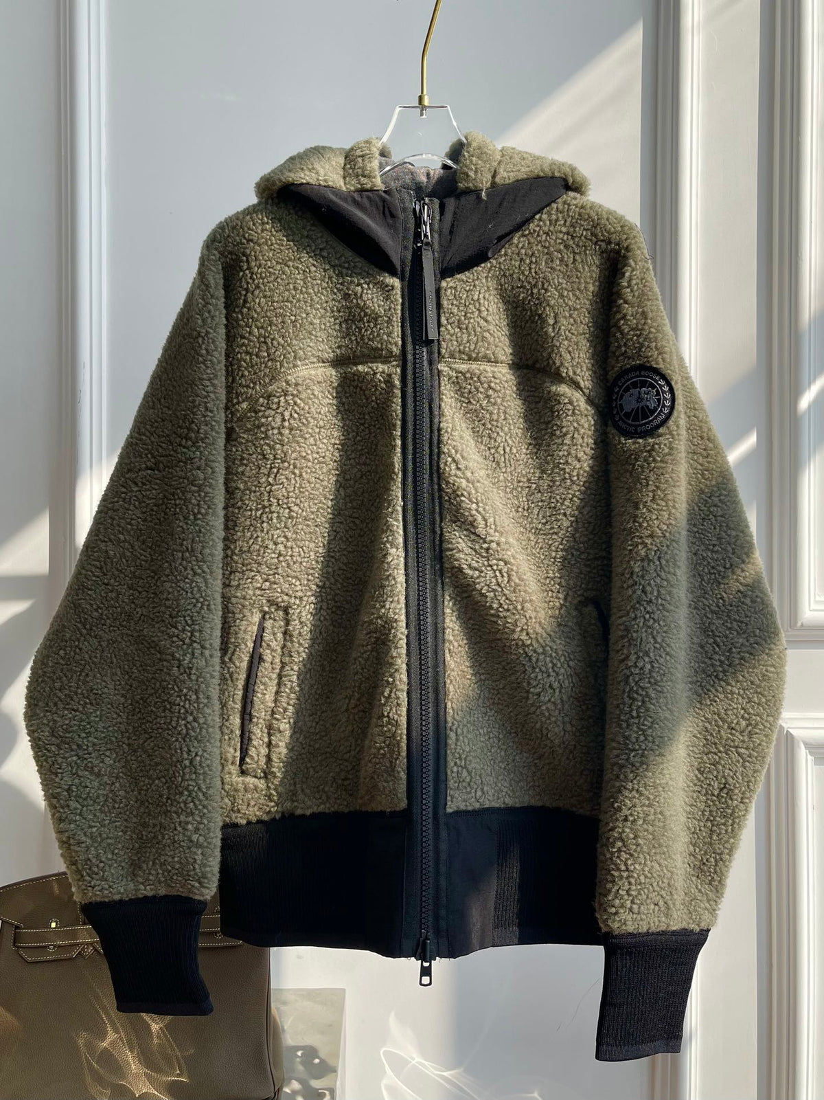 C. Goose Hoodie Moss Green Lambswool 0011
