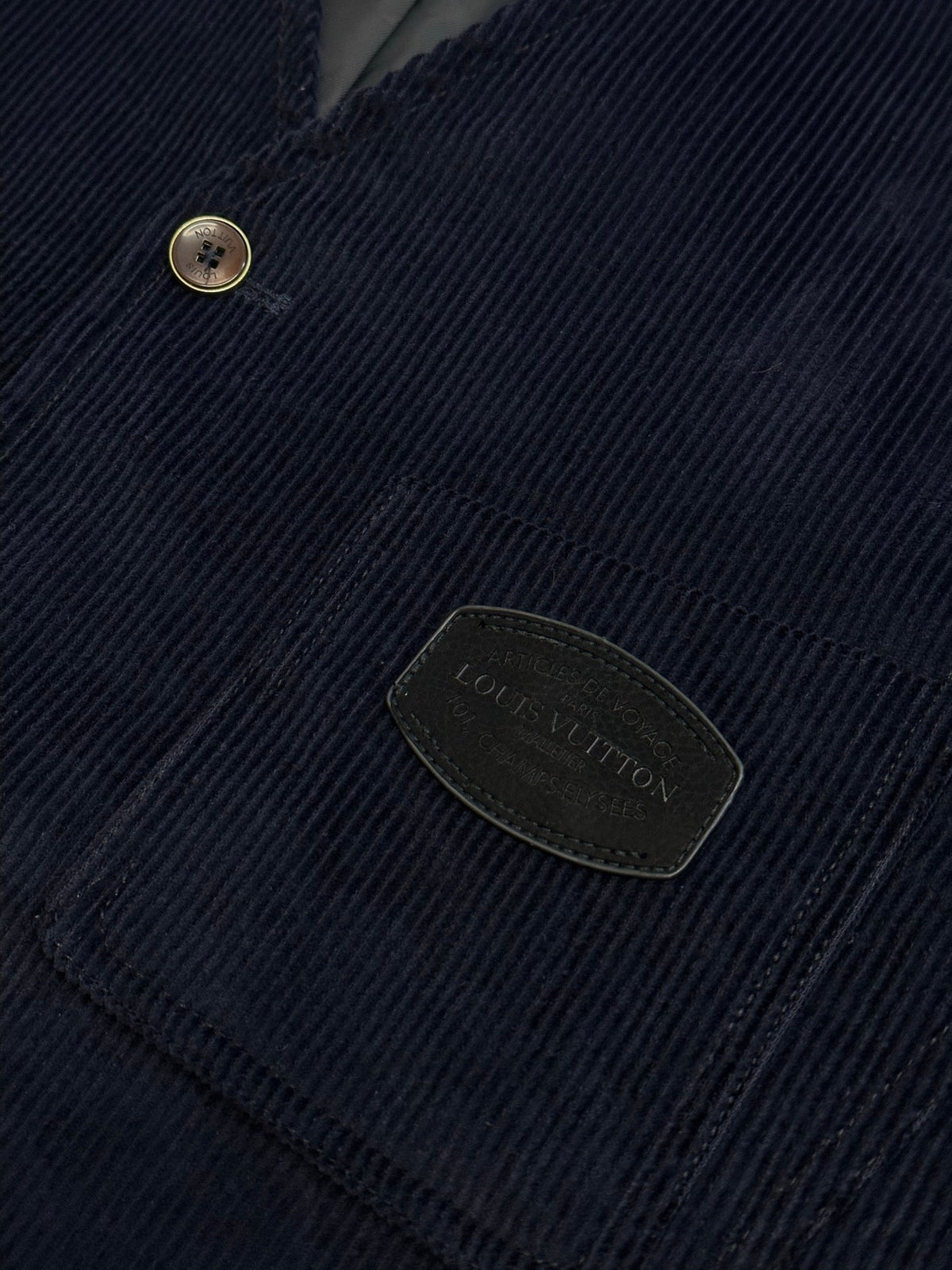 LV Corduroy V-neck Jacket 492789