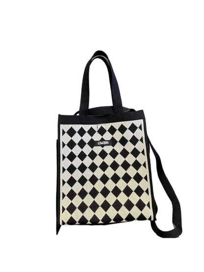 Cosbai - Black &amp; White Large Capacity Tote Bag - Bold &amp; Spacious