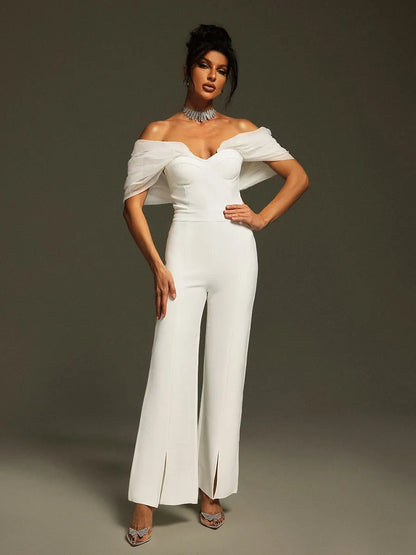 Emelia Off Shoulder Bandage Jumpsuit