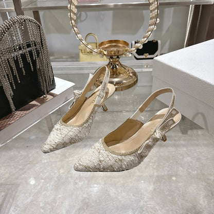 CD 26 Slingback 45mm Ivory Tweed 592236