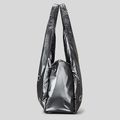Hollow Studded Solid Large Capacity Shoulder Bag