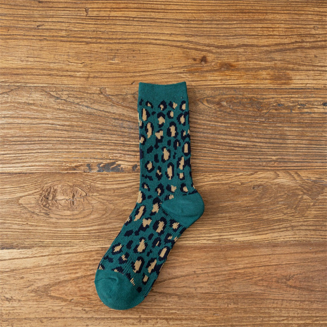 Rufia - Leopard Print Mid-Calf Socks