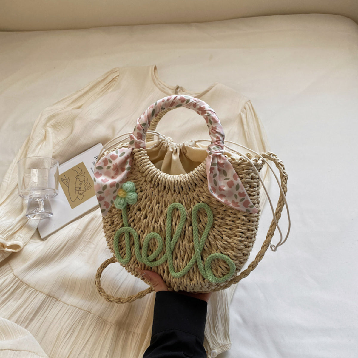 Cosbai - Small Seagrass Woven Handbag