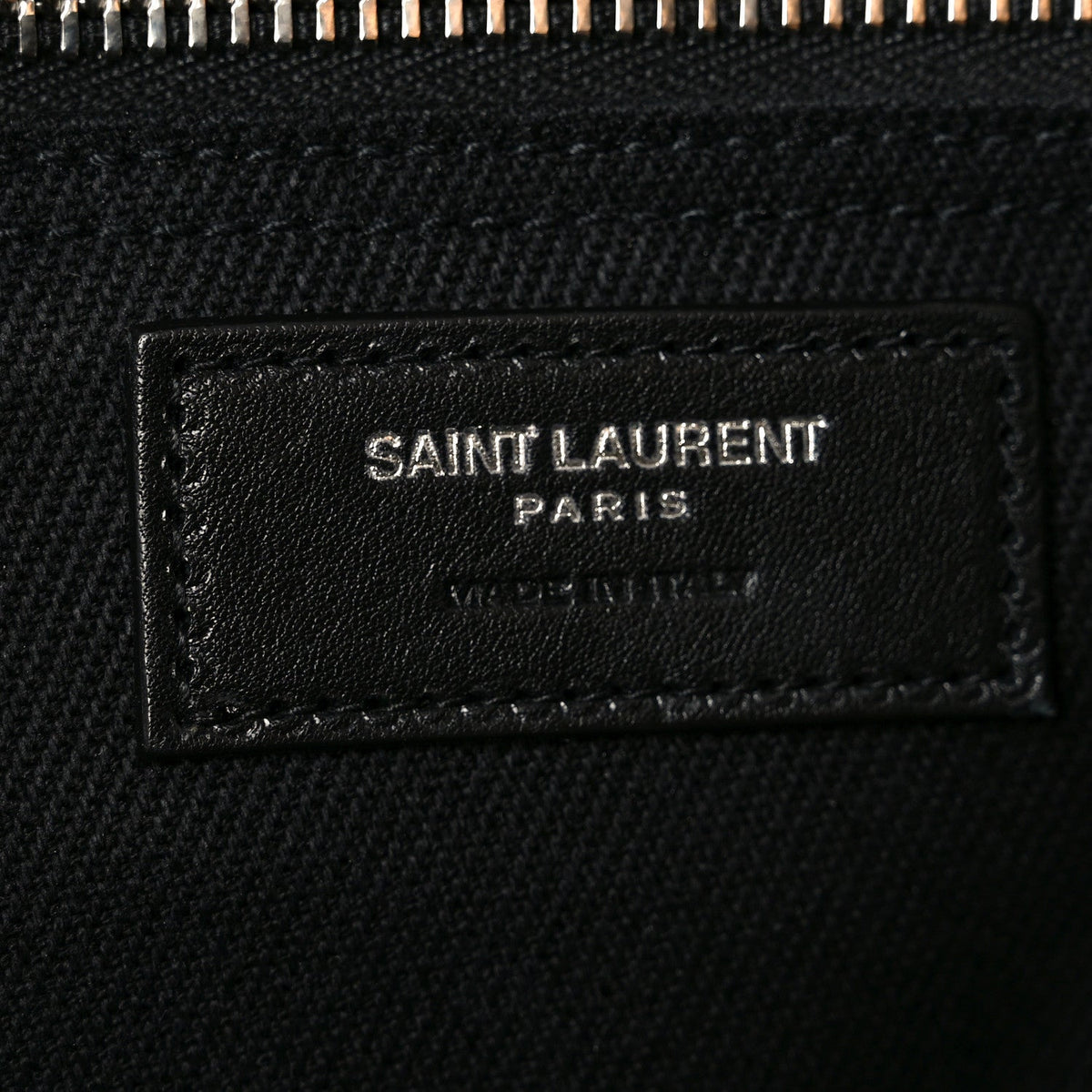 Linen Calfskin Rive Gauche Tote Black