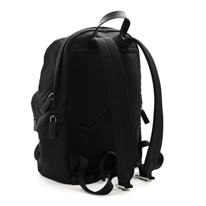Re-Nylon Saffiano Zip Backpack Black