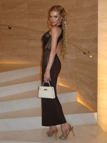 Zephyra Mesh Maxi Dress