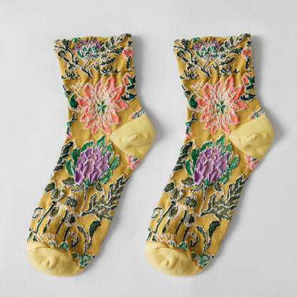 Rufia - 3D Flower Bohemian Women's Socks