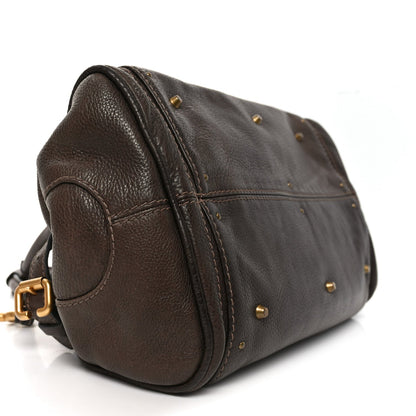 Calfskin Medium Paddington Satchel Chocolate