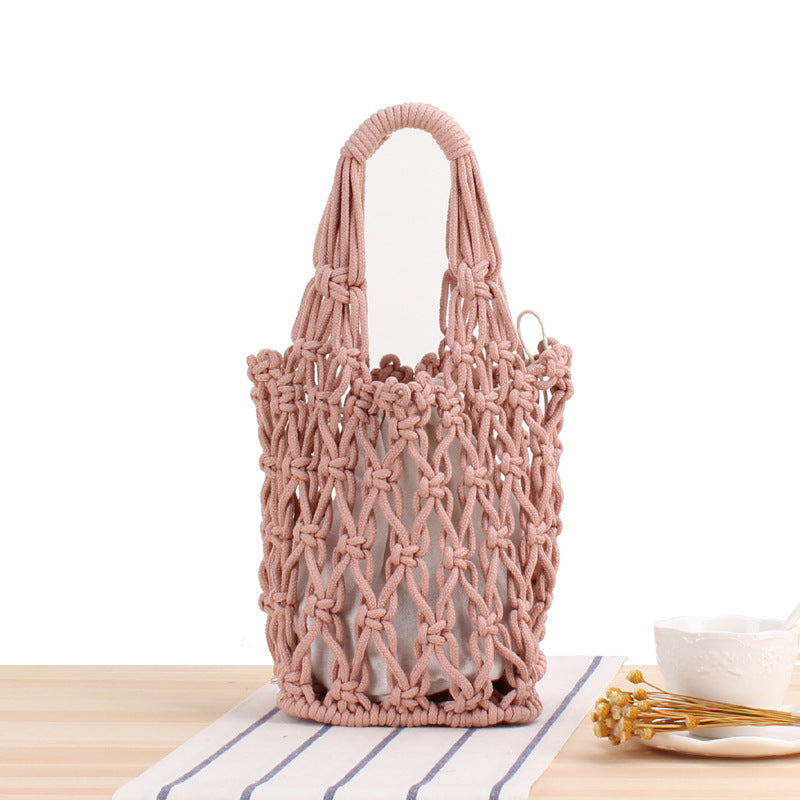Crochet Market Bag Coarse Cotton Woven Bag