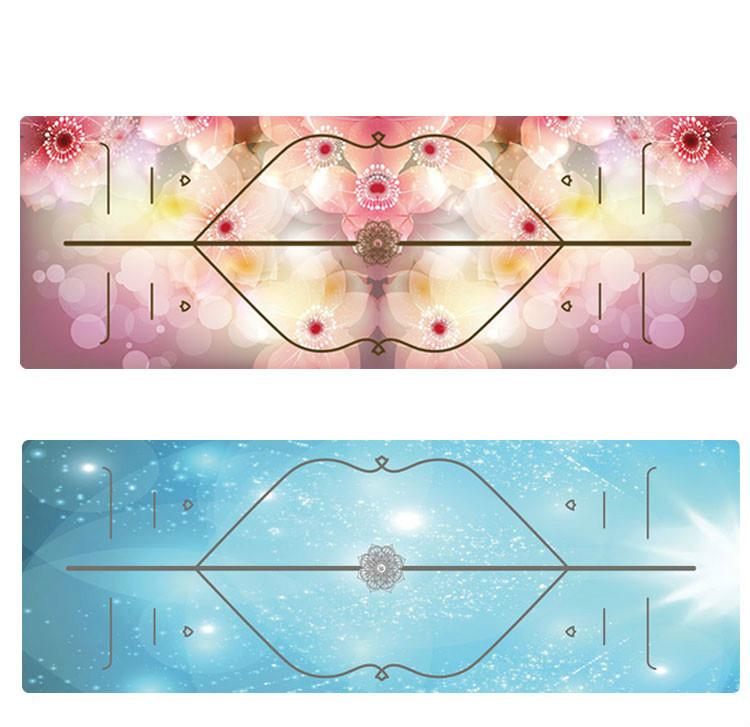 Yoga Position Line Towel Anti-Slip Suede Fitness Towel Thickened Sweat-Absorbent Beginner Machine Wash Portable Yoga Mat