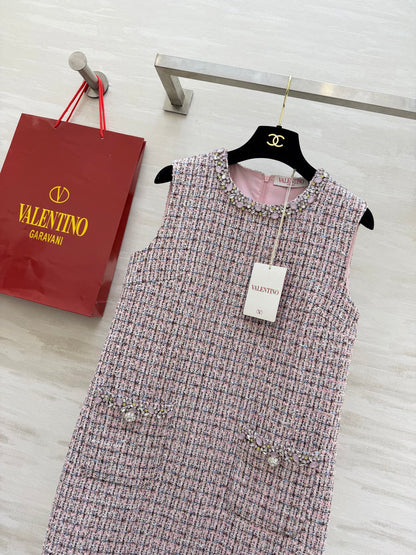 Valen 26s Dress Pink Tweed 344746