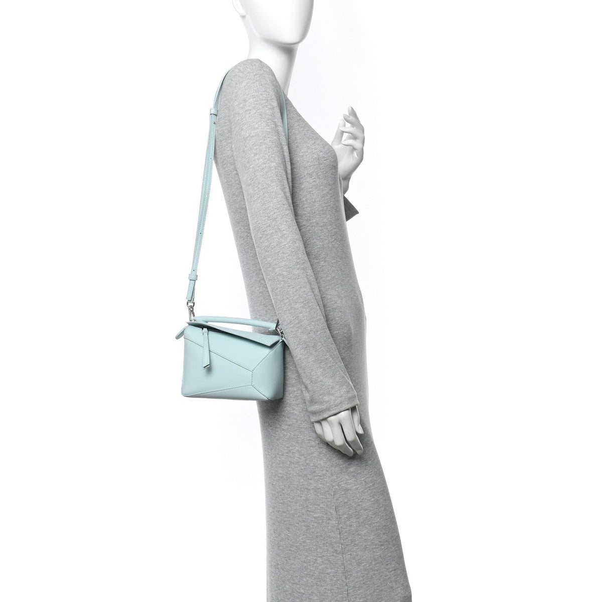 Calfskin Mini Puzzle Edge Bag Iceberg