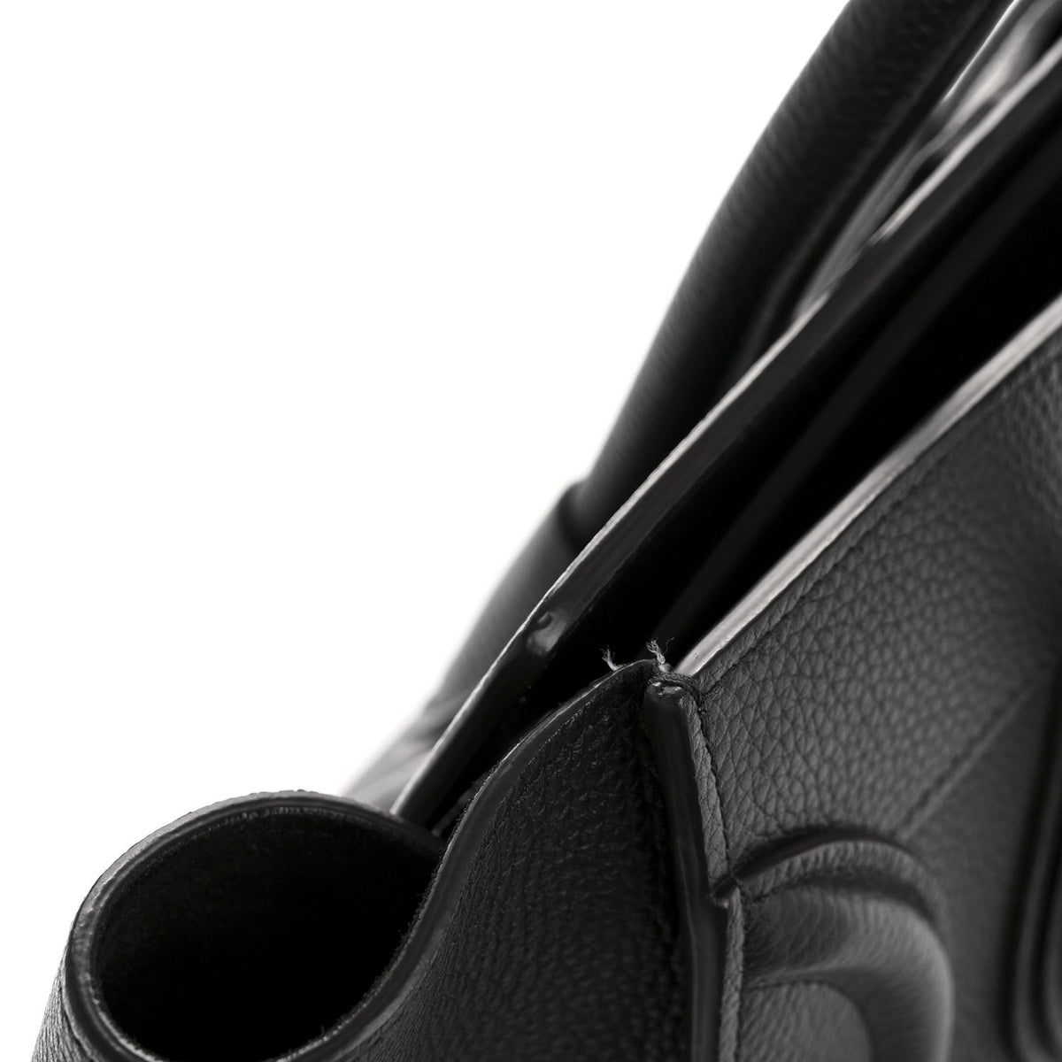 Drummed Calfskin Micro Luggage Black