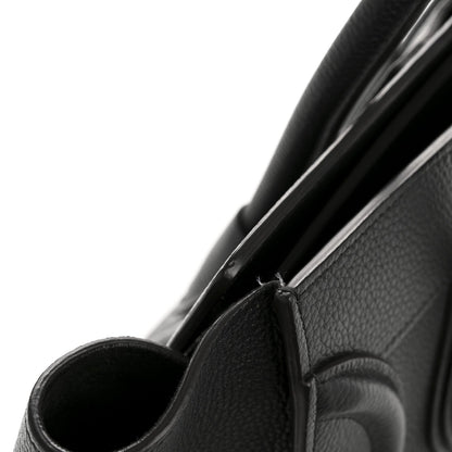 Drummed Calfskin Micro Luggage Black