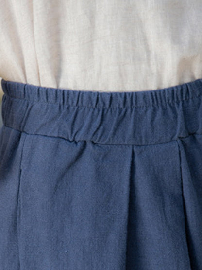 Loose Wide Leg Elasticity Solid Color Casual Pants Bottoms