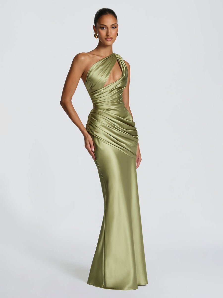 Ariella Satin Bodycon Maxi Dress
