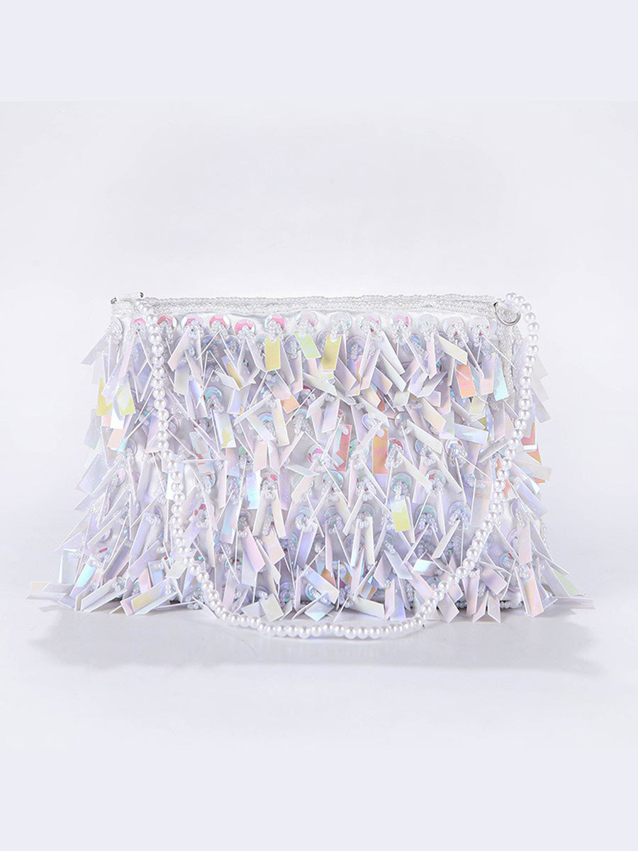 Faye Hand-Embroidered Sequin Evening Bag