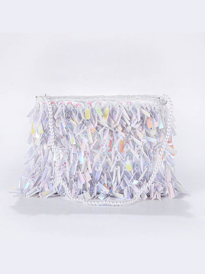 Faye Hand-Embroidered Sequin Evening Bag