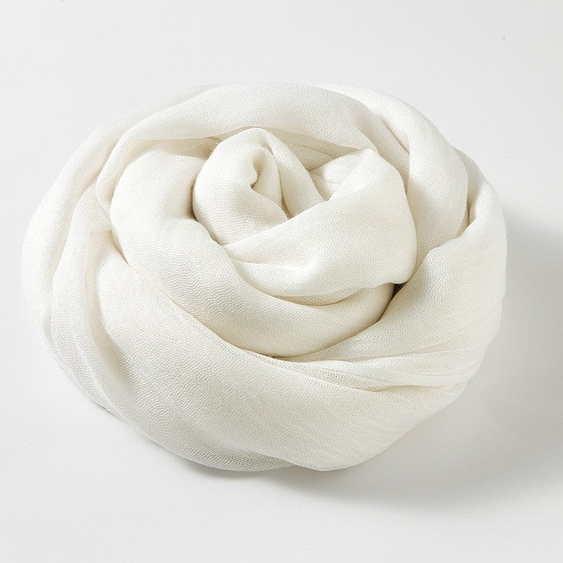 Solid Color Cotton And Linen Sun Protection Scarf