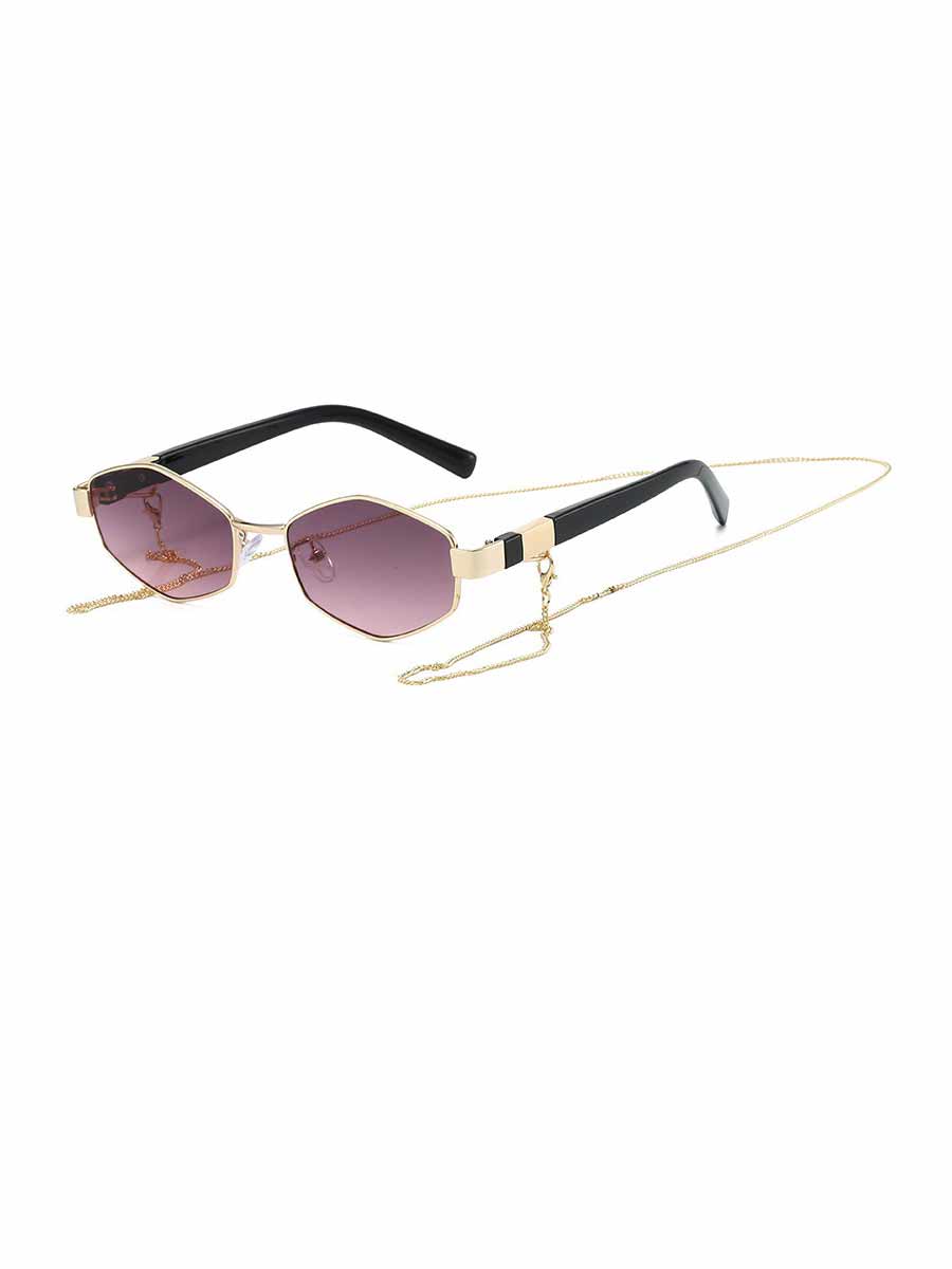 Raina Polygonal Metal Sunglasses