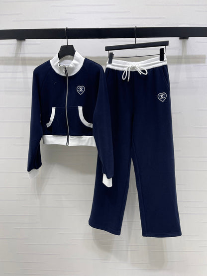 Chanel 2026 Stand Collar Jacket and Trousers Suit Polyester