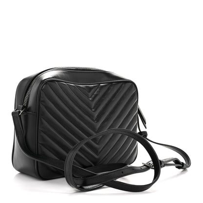 Calfskin Matelasse Monogram Lou Camera Bag Black