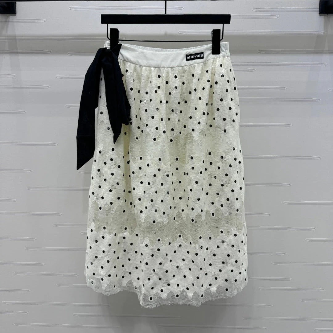 MIUMIU POLKA DOT SKIRT 269509