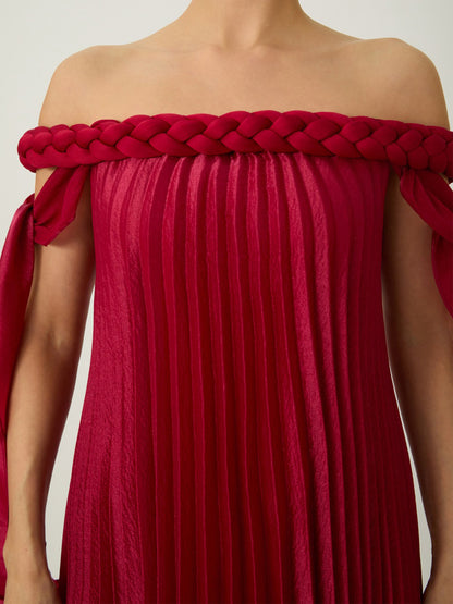 Rosalie Off-Shoulder Braided Maxi Dress