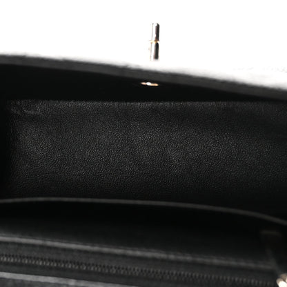 Caviar Quilted Mini Square Flap Black