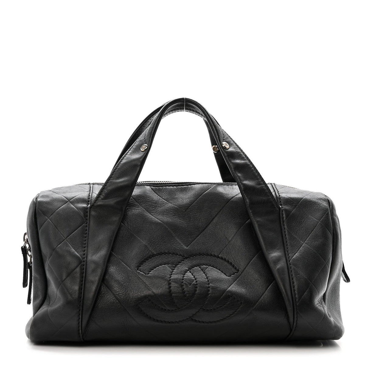 Calfskin CC Chevron All Day Long Boston Black