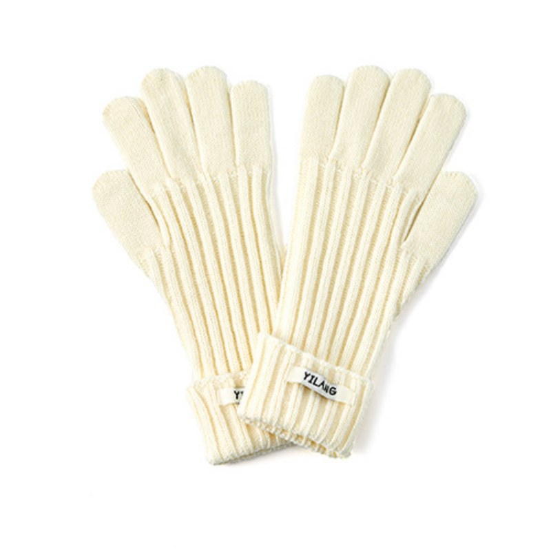 Simple Solid Color Knit Touchable Gloves