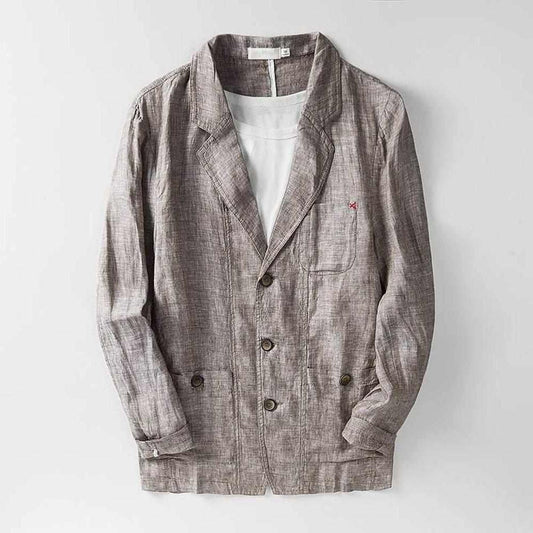 Sky Madrid Linen Pocket Blazer