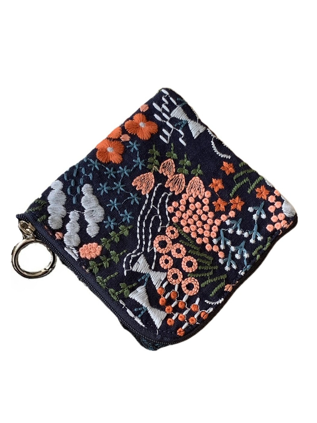 Cosbai - Small Coin Purse with Floral Prints