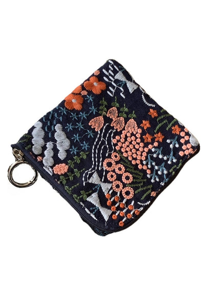 Cosbai - Small Coin Purse with Floral Prints