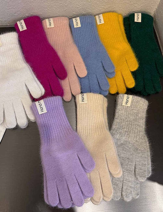 Winter Knit Warm Solid Color Gloves