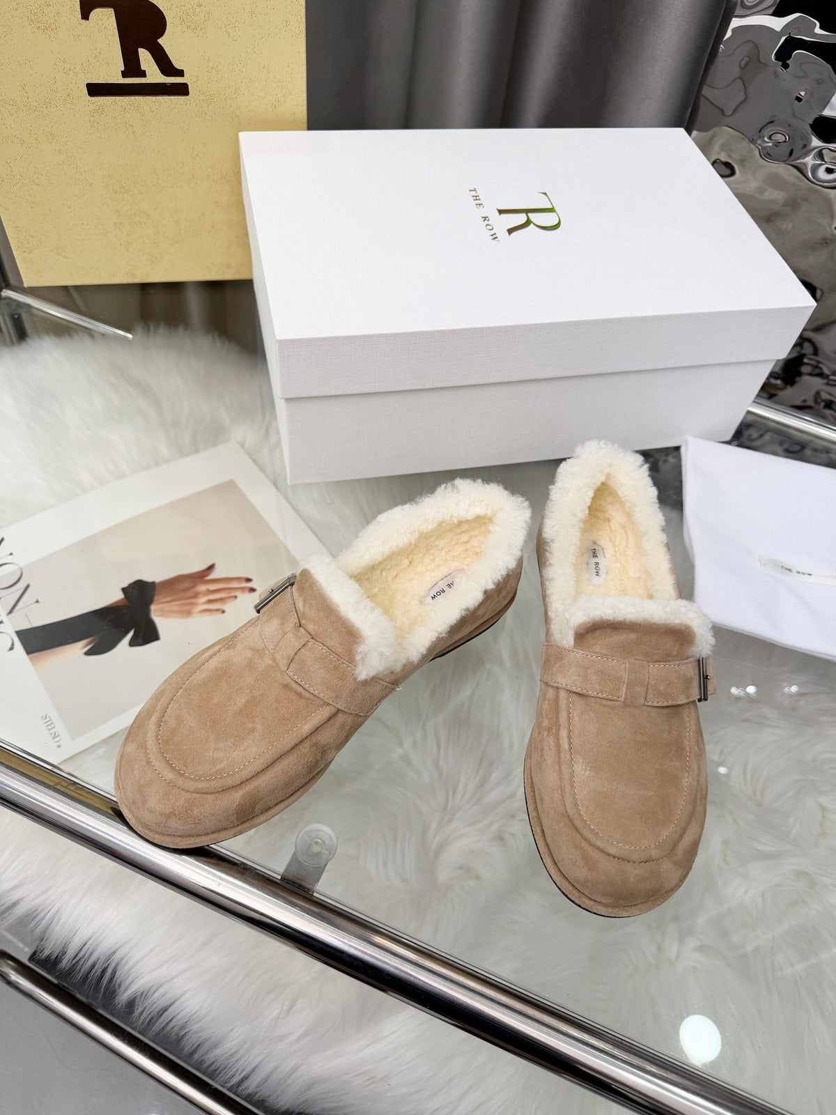 The Row 2025 Loafers Tan Wool 576843