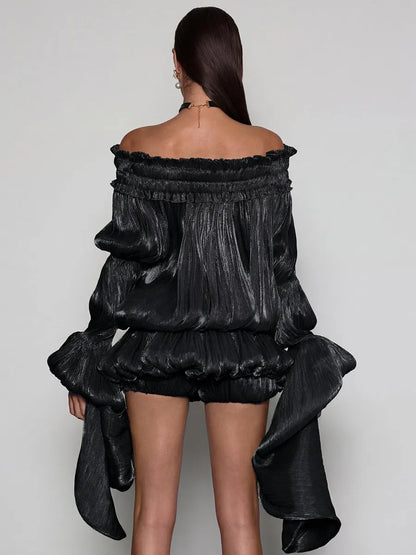 Karina Off Shoulder Ruched Dress Set