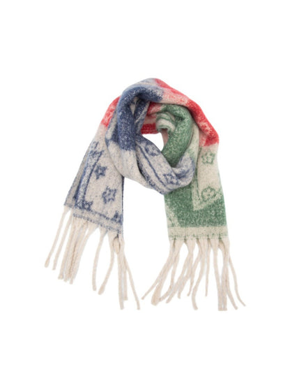 Scarvii - Winter Tassel Floral Jacquard Scarf