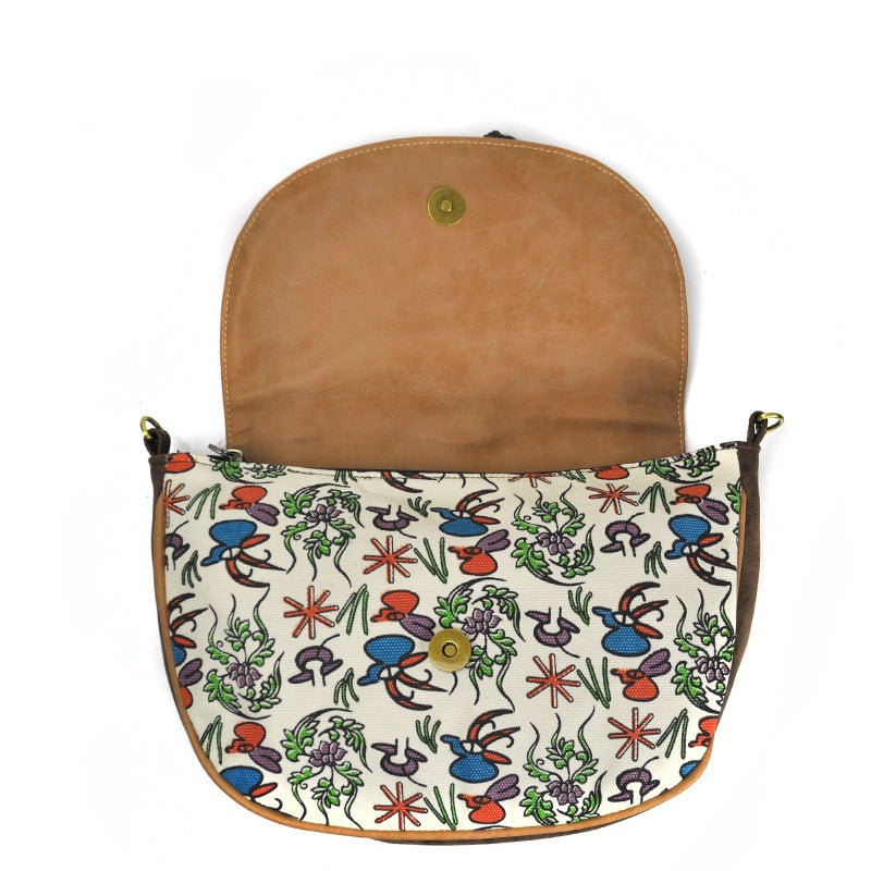 Dumpling Bag Embroidered PU Bag