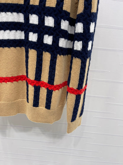 Burberry 25 Crew Neck Long-Sleeve Sweater Beige Wool Cashmere