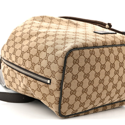 Monogram Dollar Calfskin O Drawstring Backpack Beige Ebony Testa di Moro Dark Chocolate