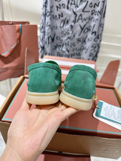 LP Summer Charms Walk Loafers Light Teal Green Suede 565855