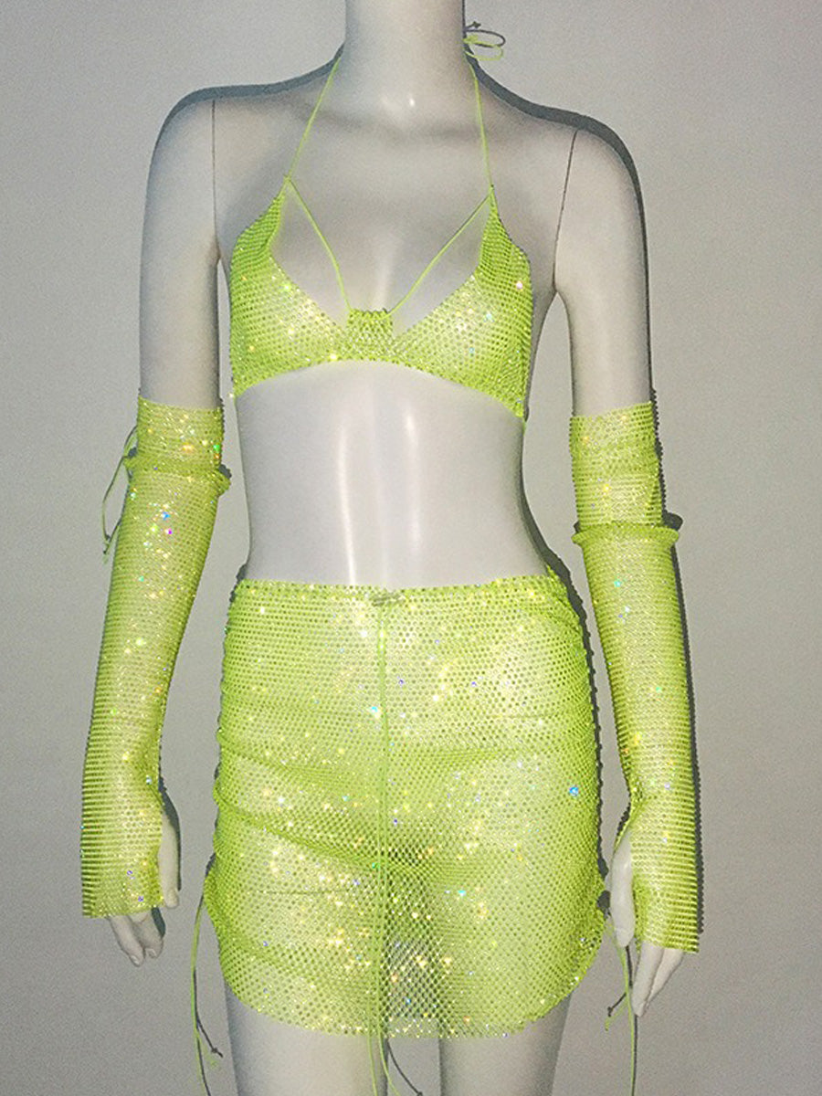 Peyton Rhinestone Three Piece Set